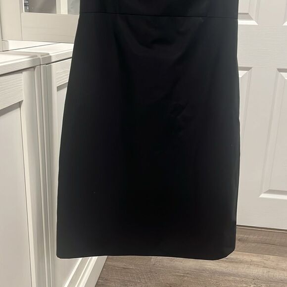 J. CREW Black Bow Back Sheath V-Neck Mini Dress, Size 2 - Picture 4 of 11